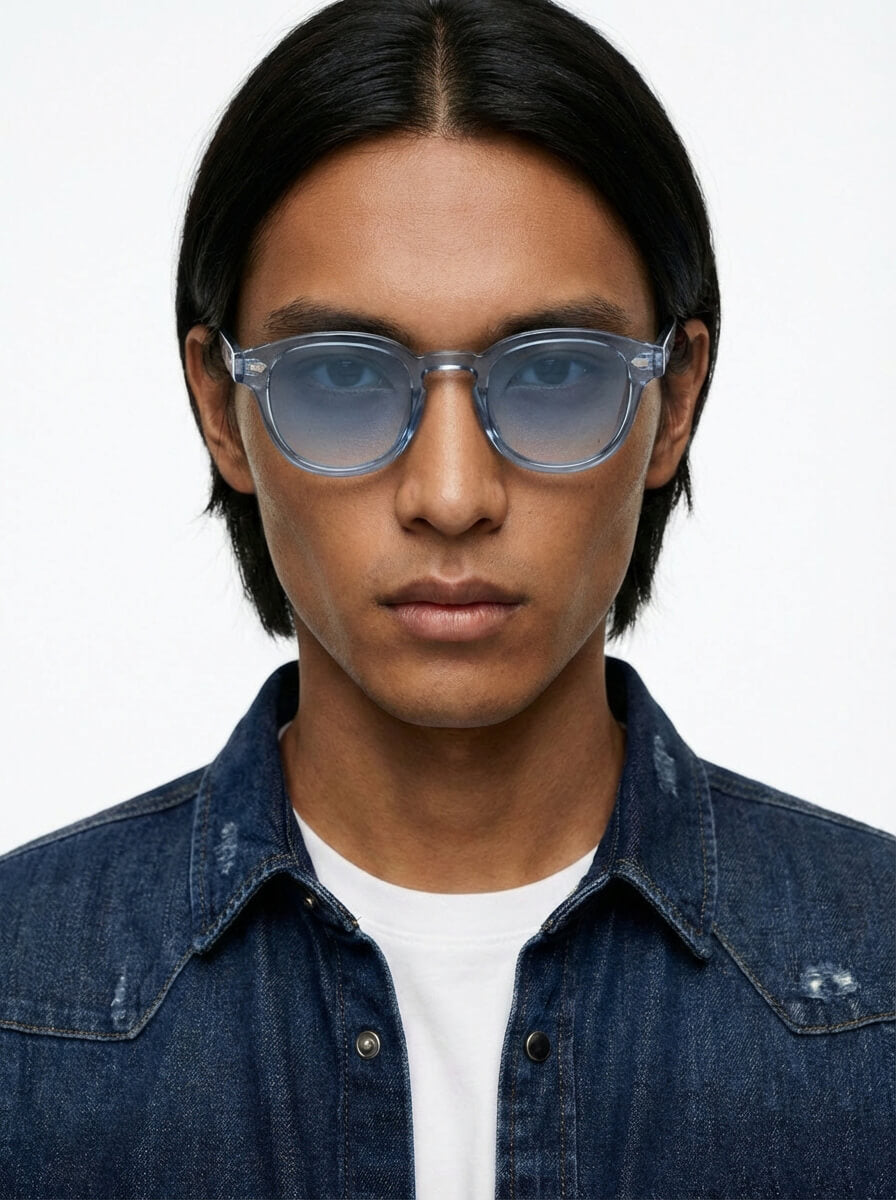 Lunettes Albert transparente bleu