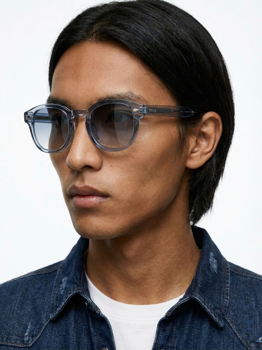 Lunettes Albert transparente bleu