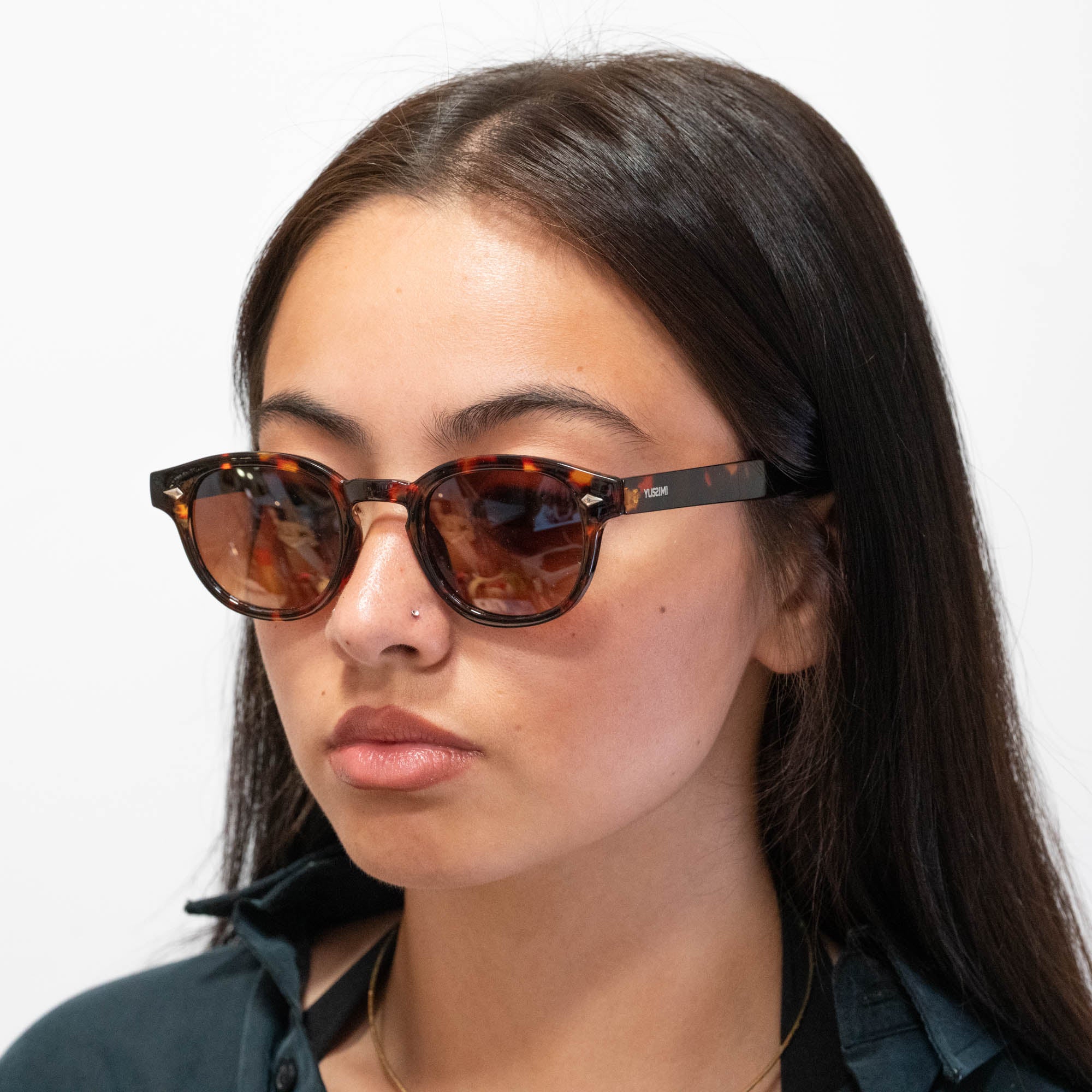 Lunettes de soleil Albert léopard verres carrés mixte