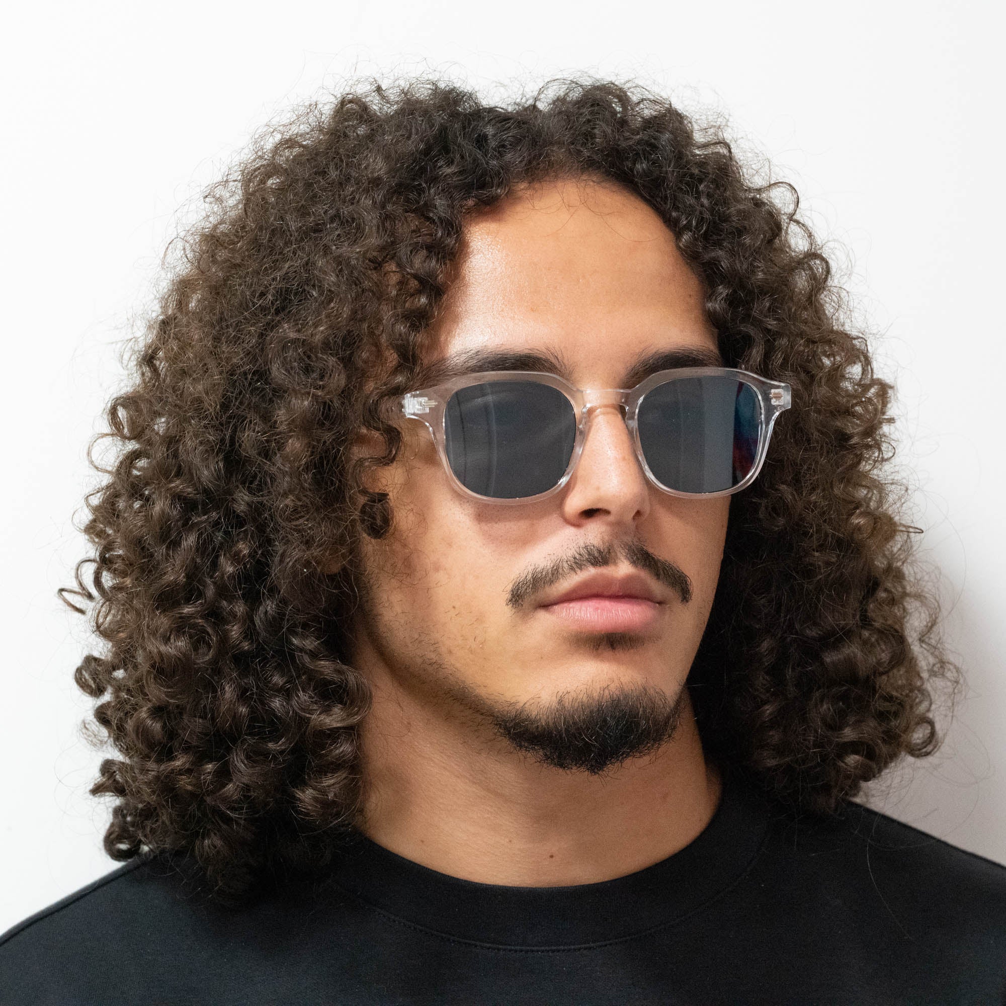Lunettes de soleil Arthur transparente verres carrés gris mixte
