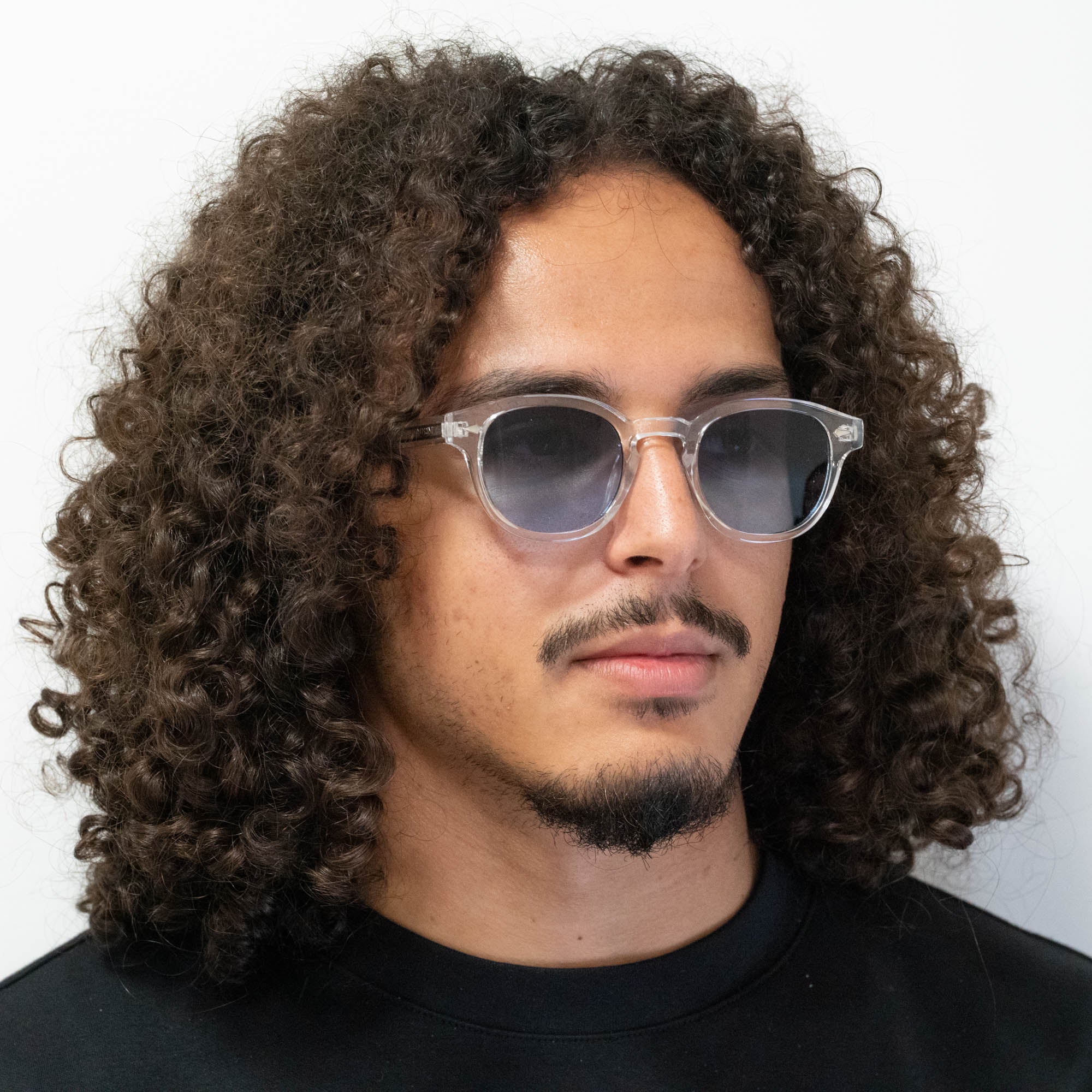 Lunettes de soleil Albert transparente verres dégradés bleus foncés mixte
