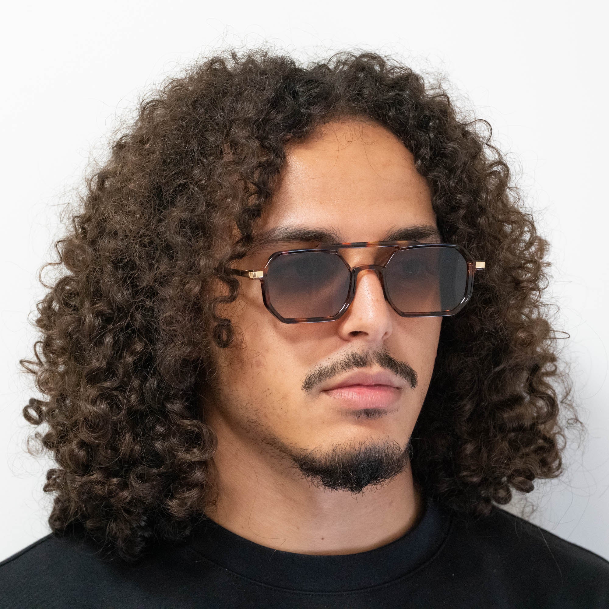 Lunettes de soleil Mia léopard verres rectangles mixte