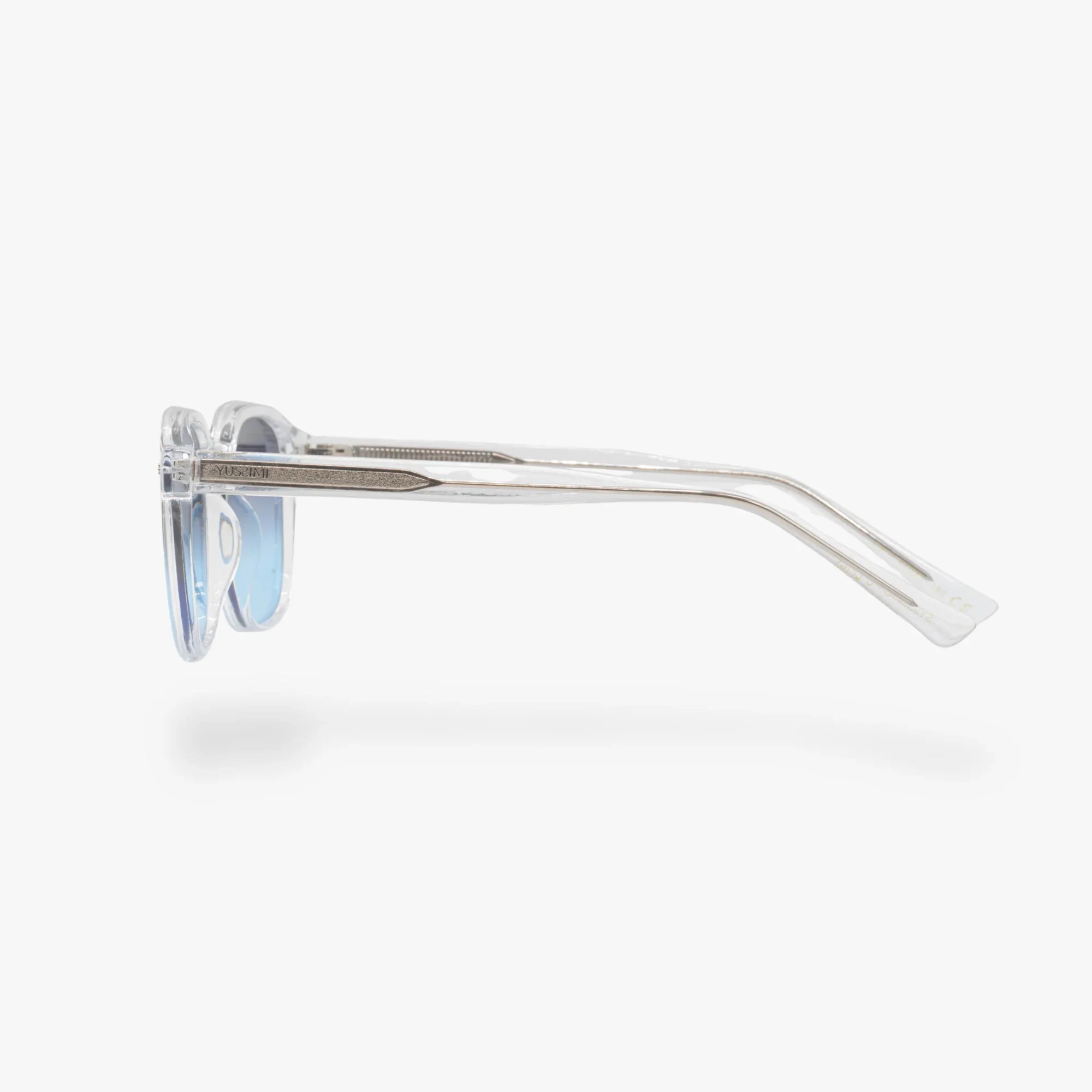 Lunettes de soleil Arthur transparente verres carrés dégradés bleus foncés mixte
