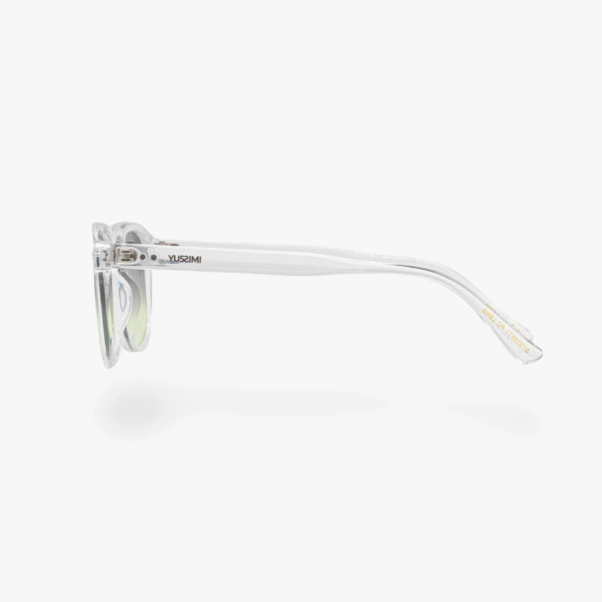 Lunettes de soleil Arthur transparente verres carrés dégradés verts foncés mixte