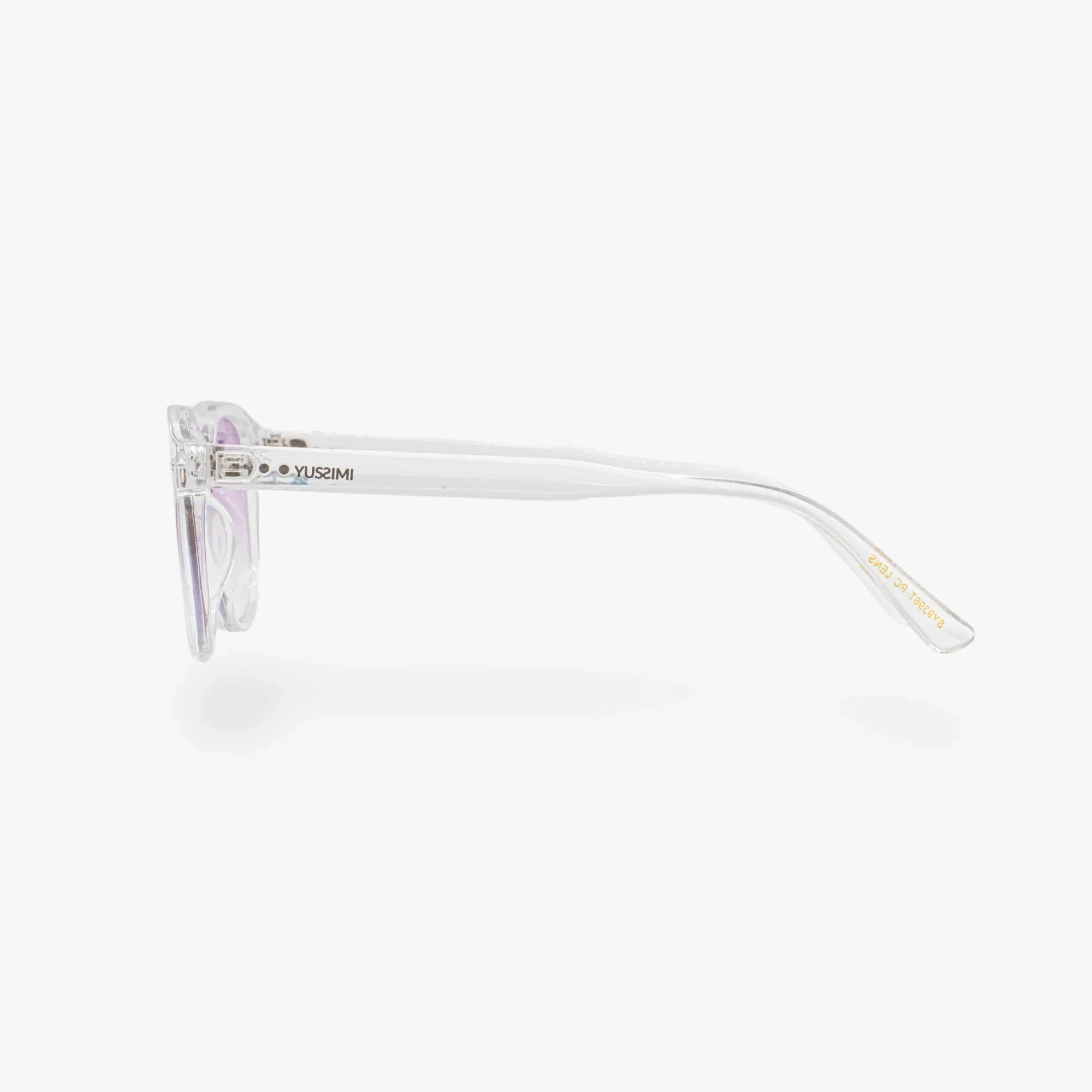 Lunettes de soleil Arthur transparente verres carrés roses mixte