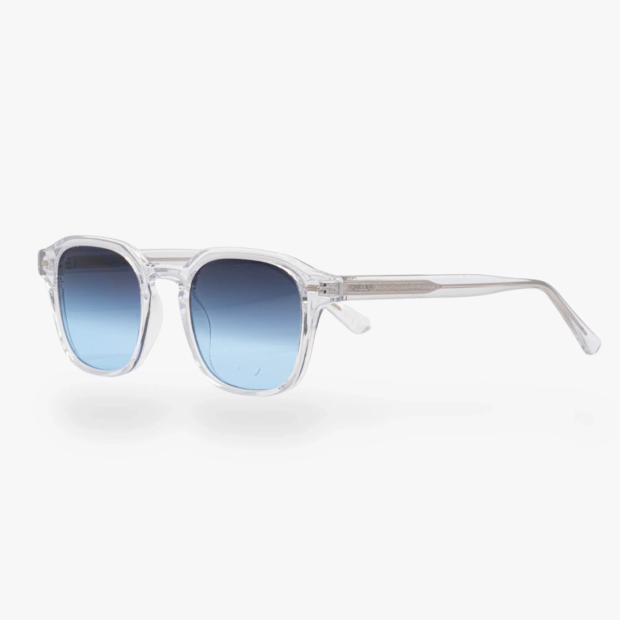 Lunettes de soleil Arthur transparente verres carrés dégradés bleus foncés mixte