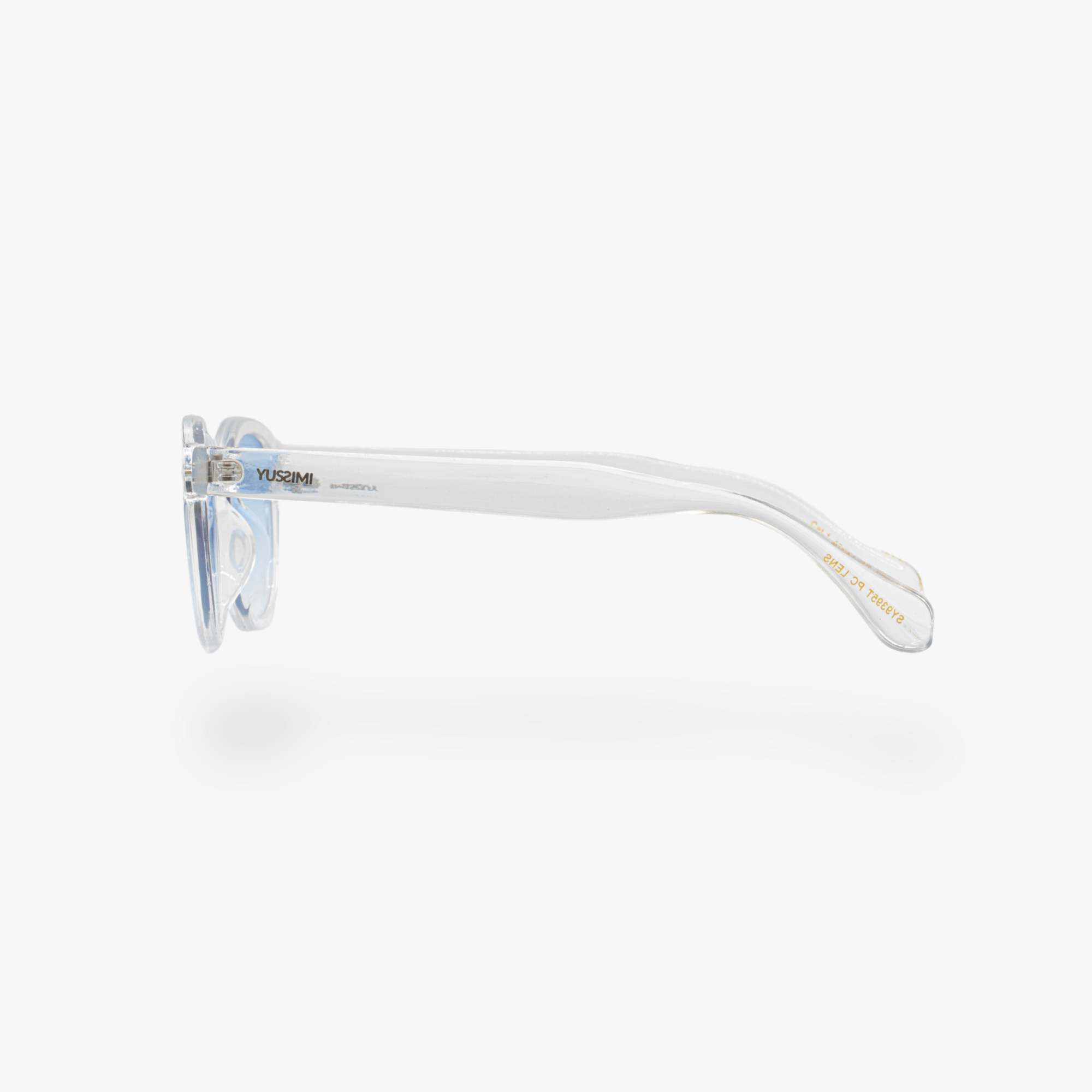 Lunettes de soleil Albert transparente verres carrés dégradés bleus mixte