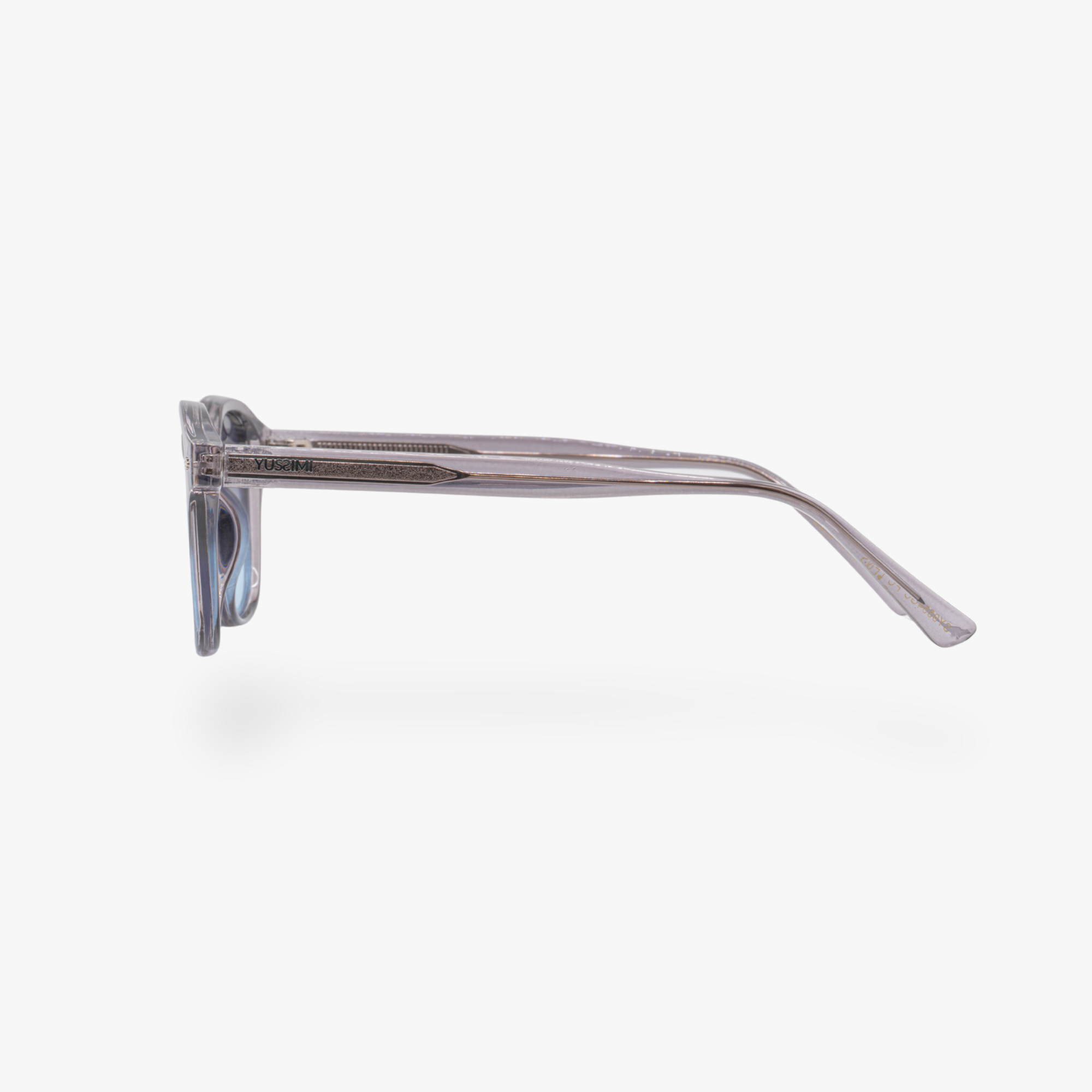 Lunettes de soleil Albert transparente noir verres dégradés bleus foncés mixte