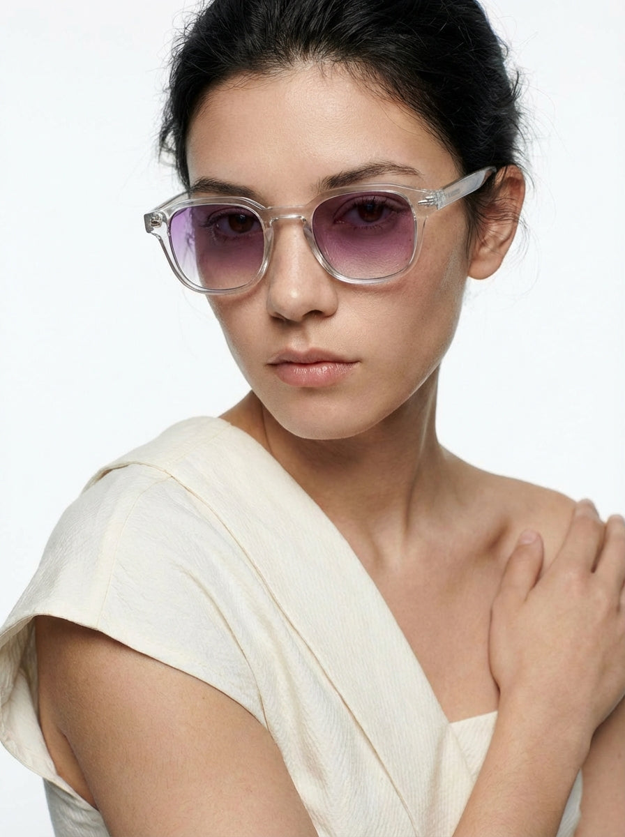 Arthur transparente / verres rose