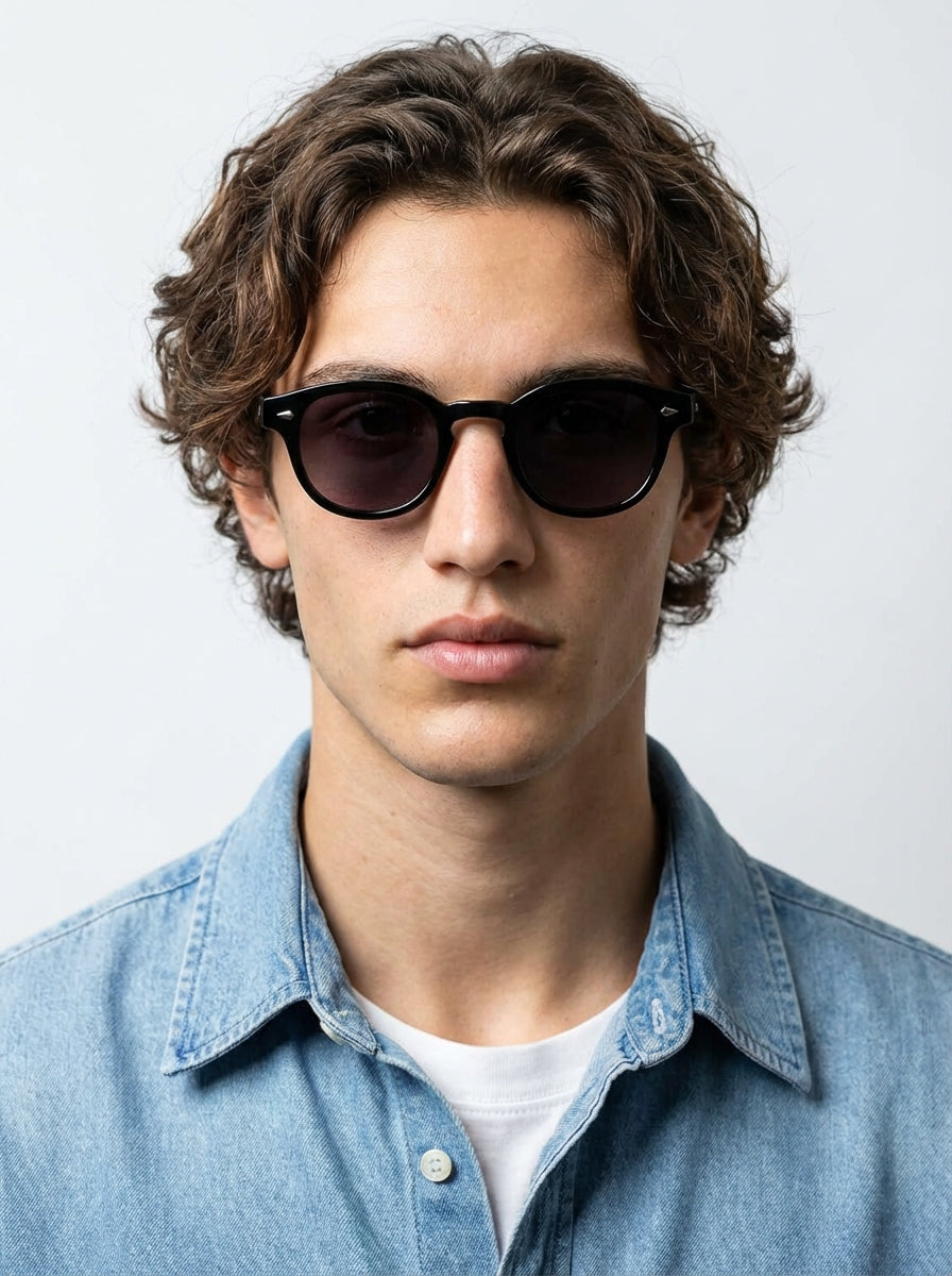 Albert black grey glasses