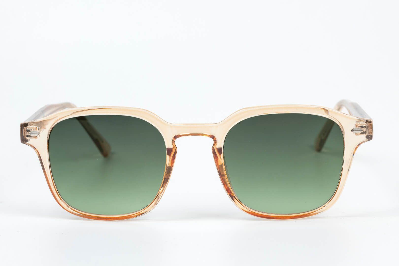 Arthur Transparent Amber Green Gradient Lenses