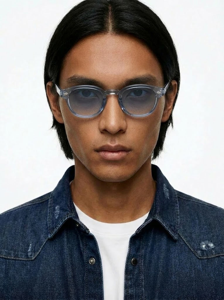 Albert transparente bleu