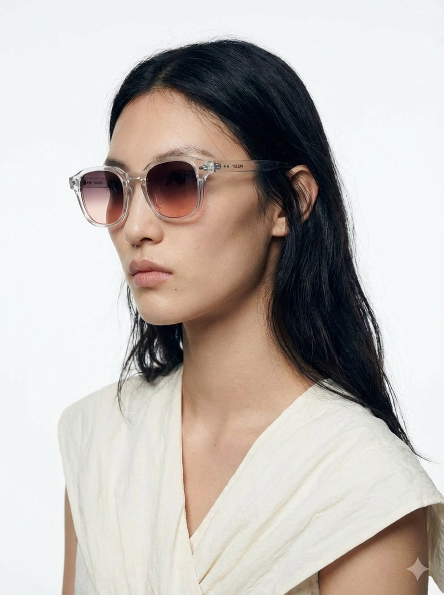 Lunettes Arthur transparente verres dégradés oranges