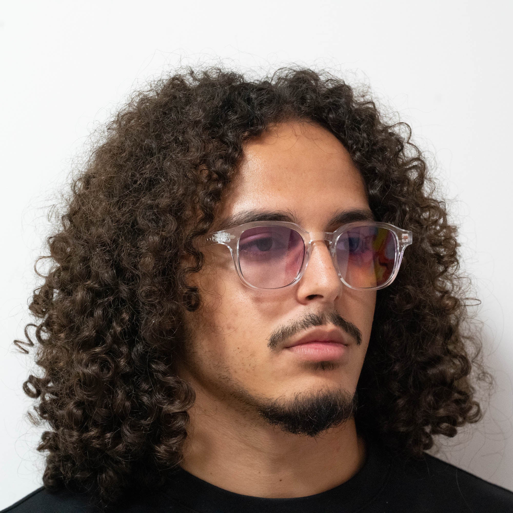Lunettes de soleil Arthur transparente verres carrés roses mixte