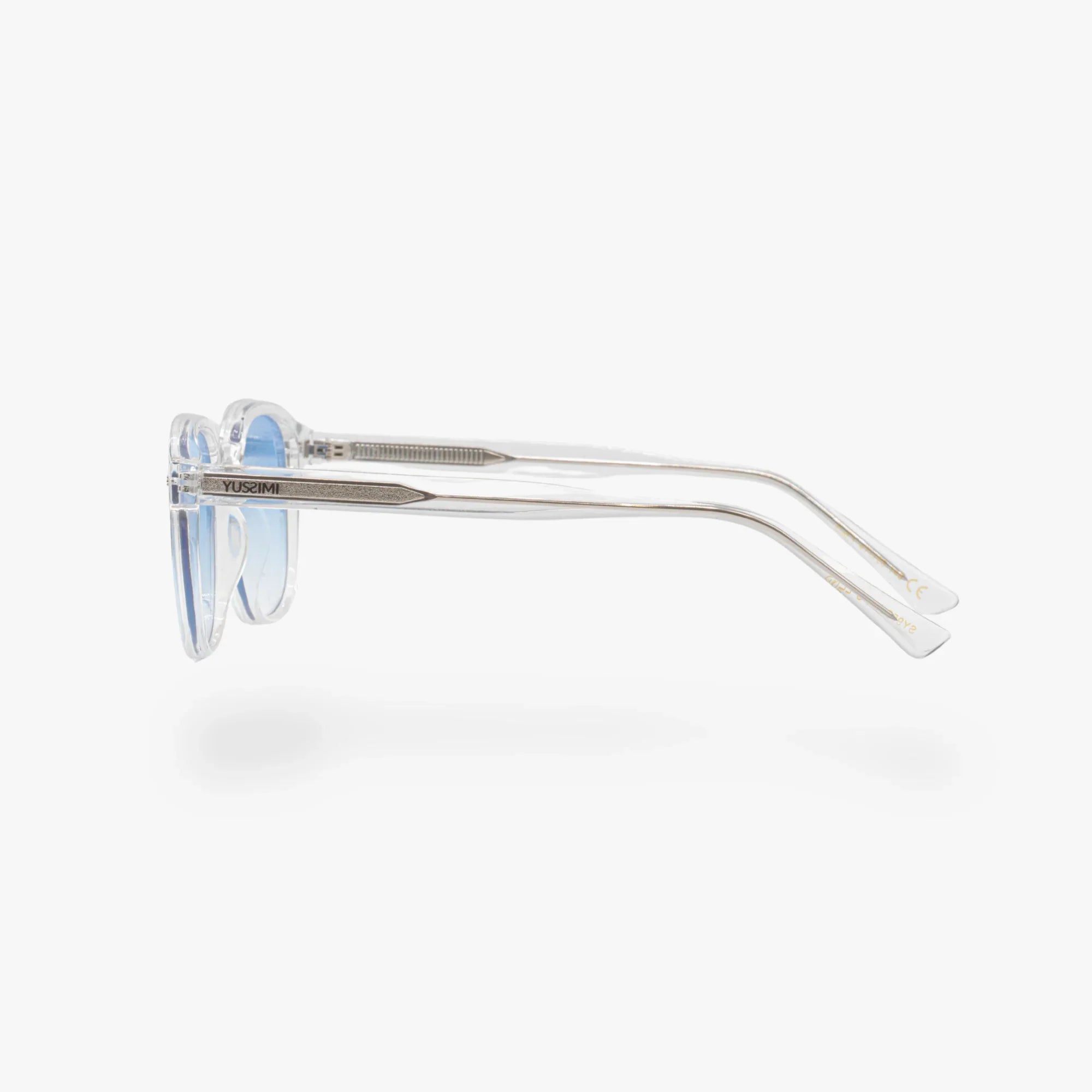 Lunettes de soleil Arthur transparente verres carrés dégradés bleus mixte