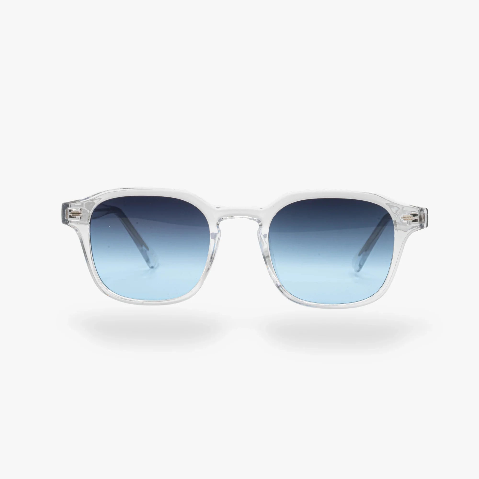 Lunettes de soleil Arthur transparente verres carrés dégradés bleus foncés mixte
