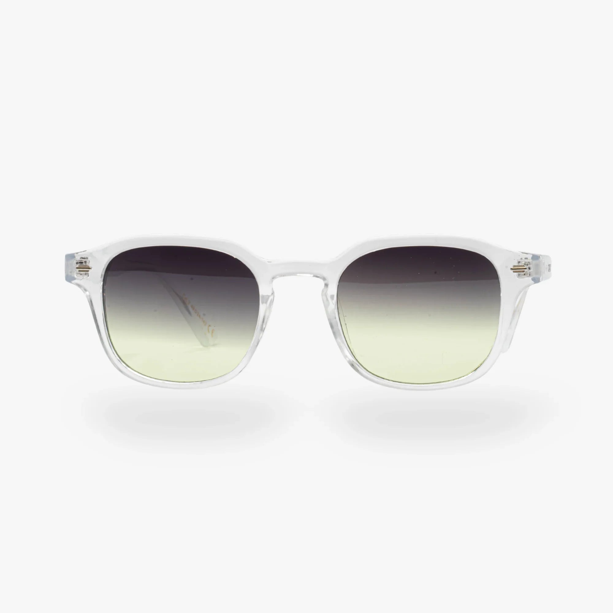 Lunettes de soleil Arthur transparente verres carrés dégradés verts foncés mixte