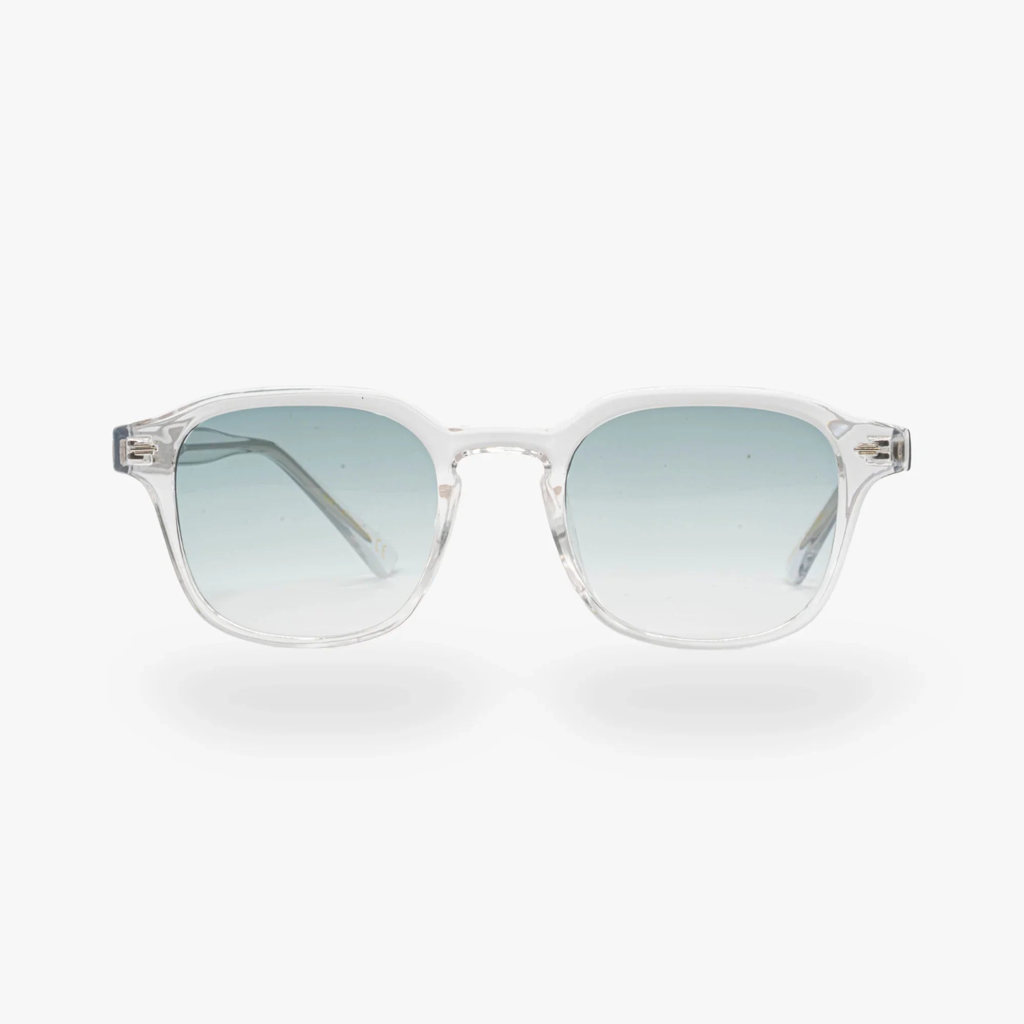 Lunettes de soleil Arthur transparente verres carrés dégradés verts mixte