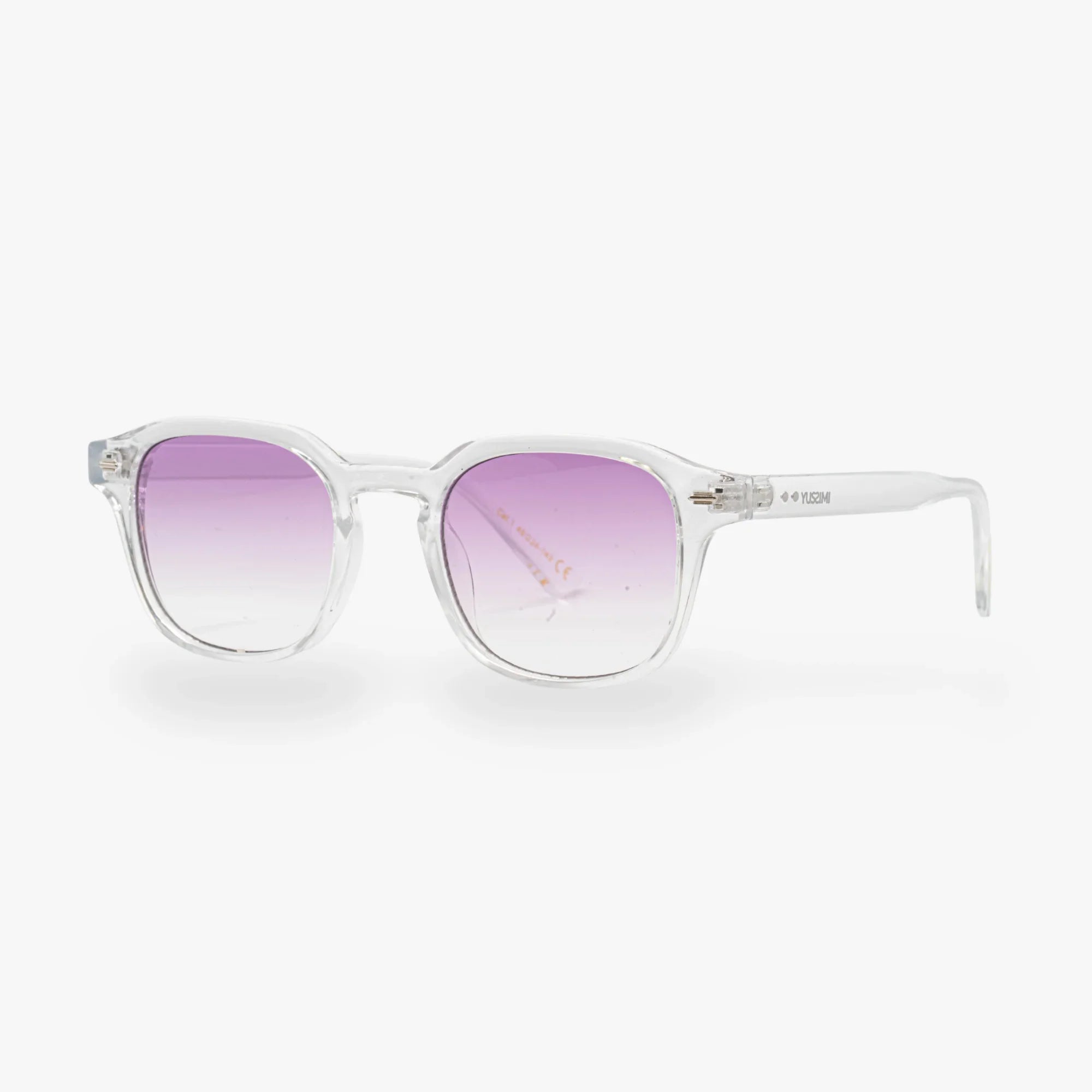 Lunettes de soleil Arthur transparente verres carrés roses mixte