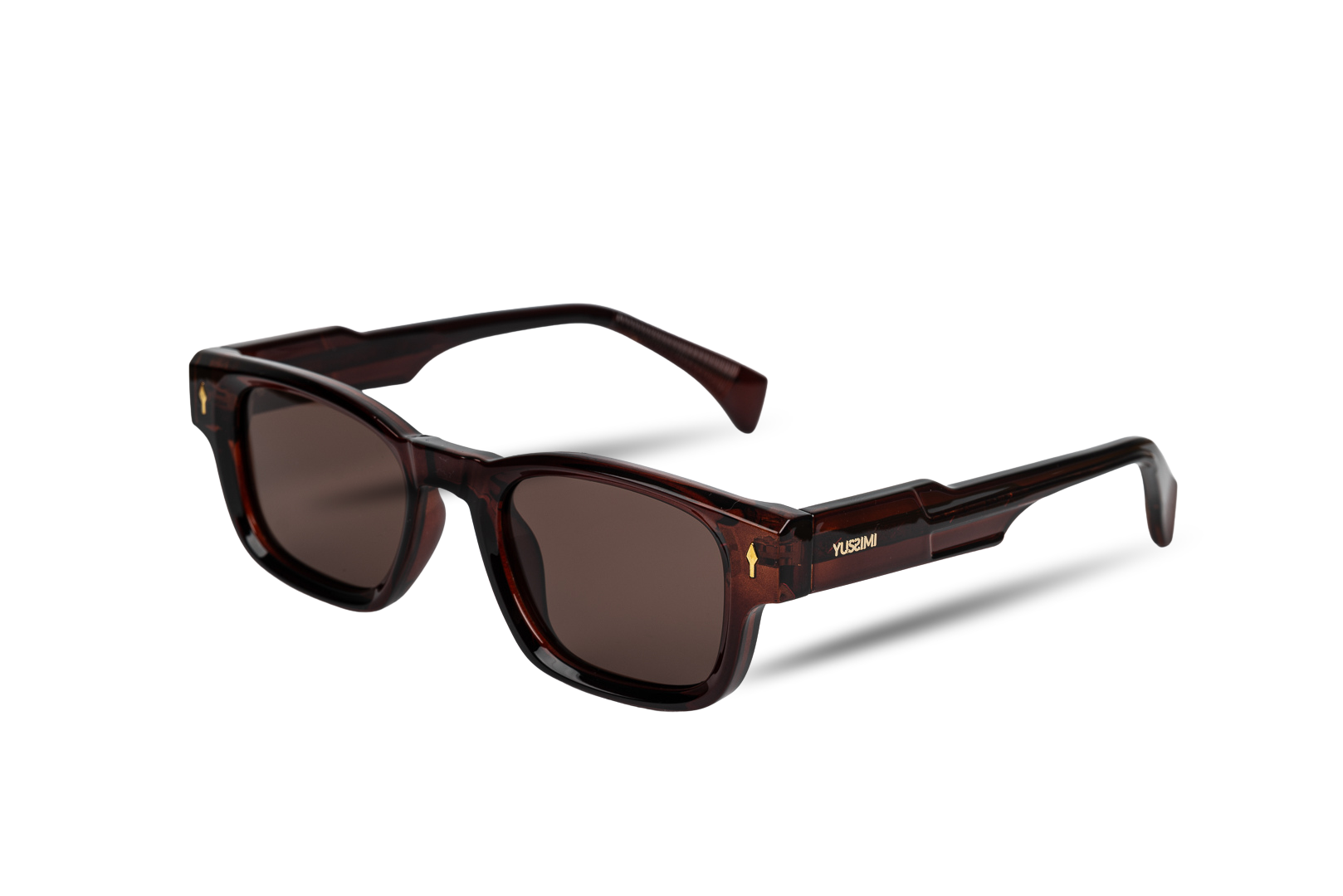 Charles Brown Rectangular Acetate Polarized Sunglasses for Men