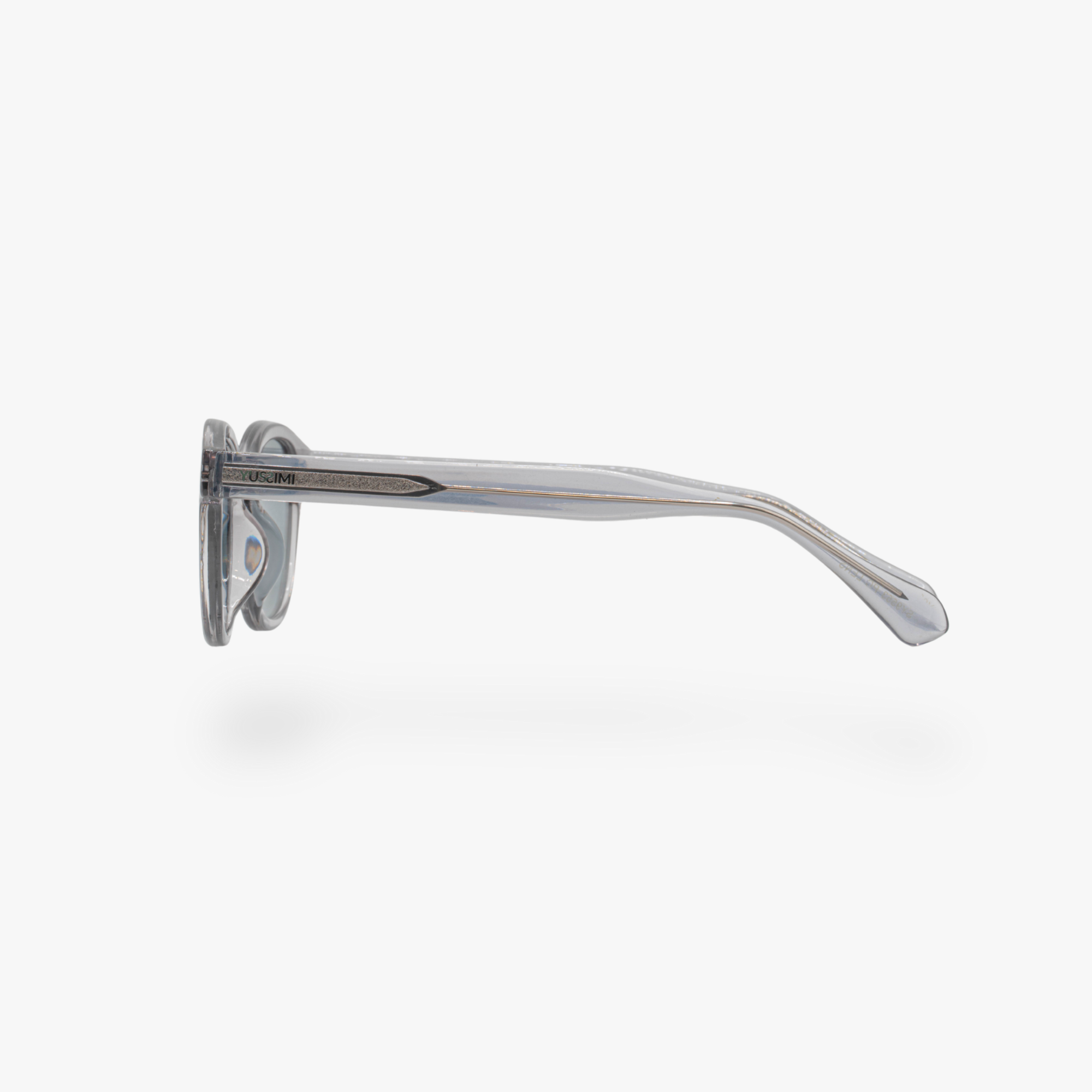 Lunettes de soleil Albert transparente noir verres carrés gris mixte