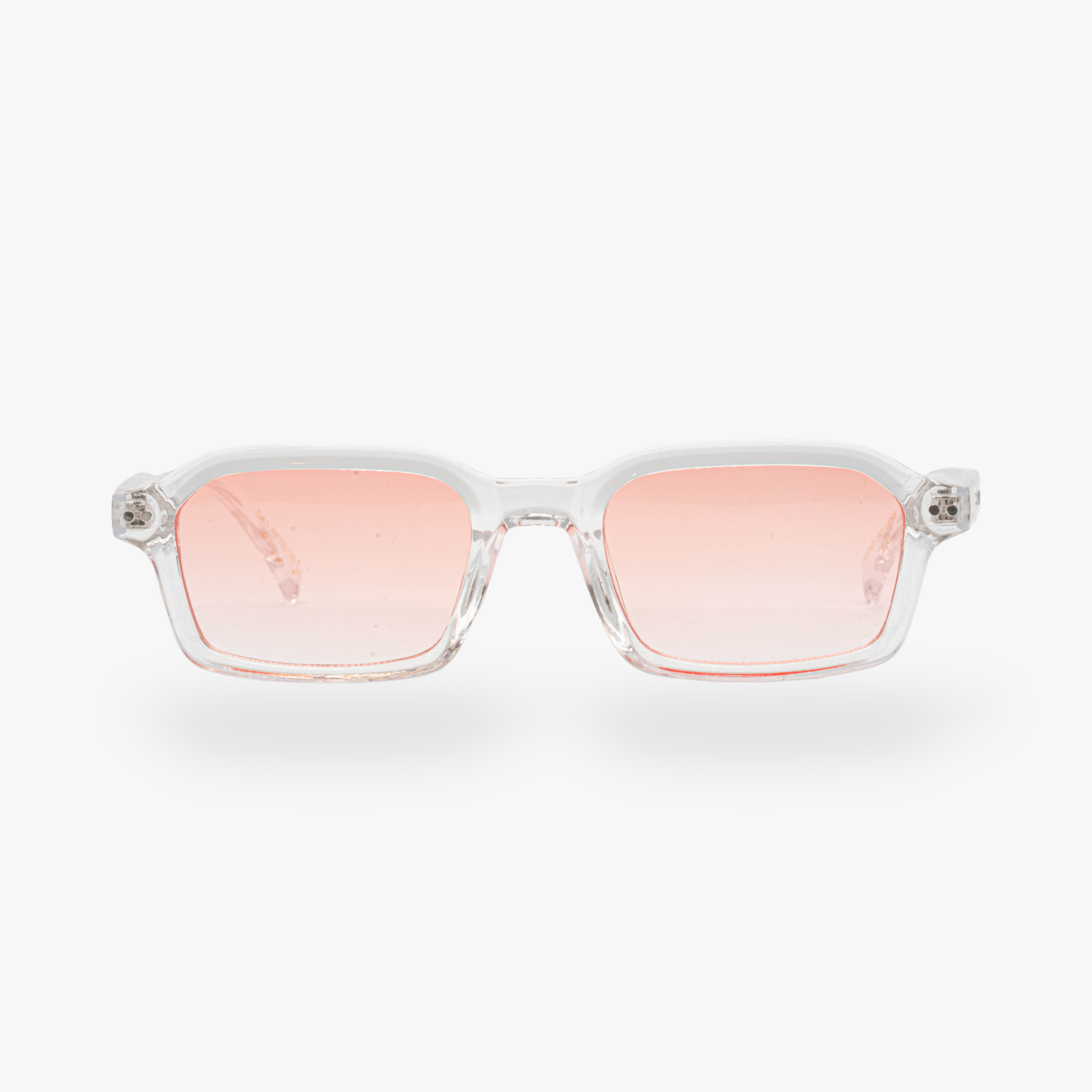 Lunettes de soleil Roy transparente verres rectangles oranges mixte