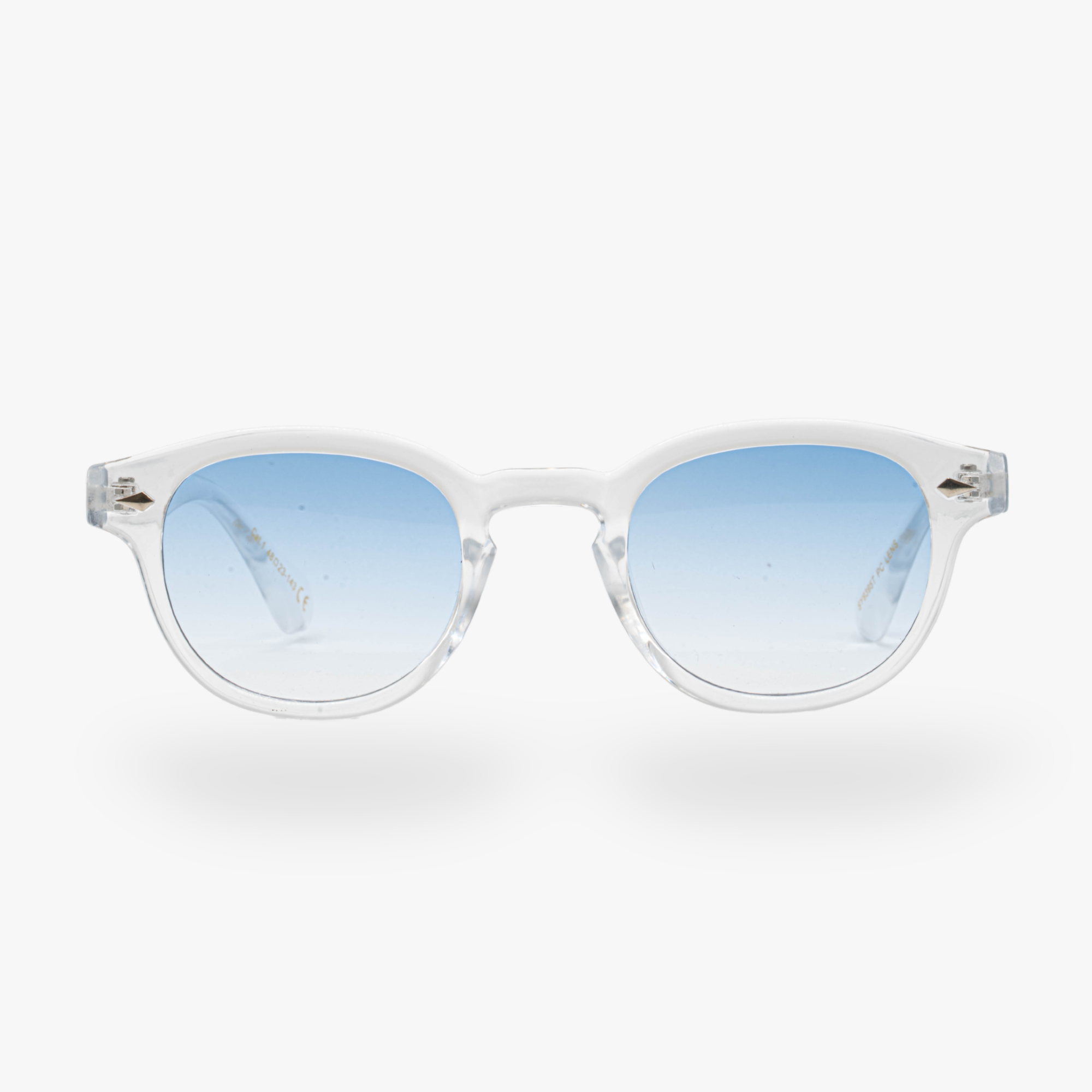 Lunettes de soleil Albert transparente verres carrés dégradés bleus mixte