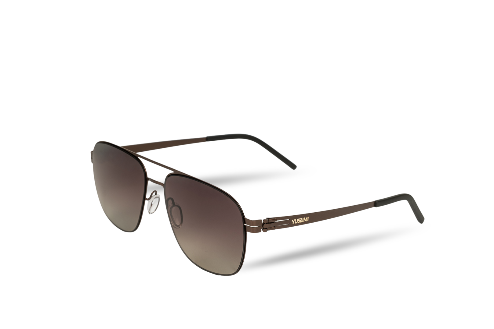 Lunettes de Soleil James Marron Masque Carré Acier Polarisées Homme