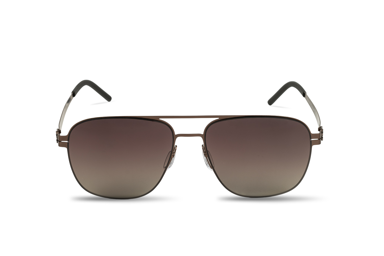 Lunettes de Soleil James Marron Masque Carré Acier Polarisées Homme