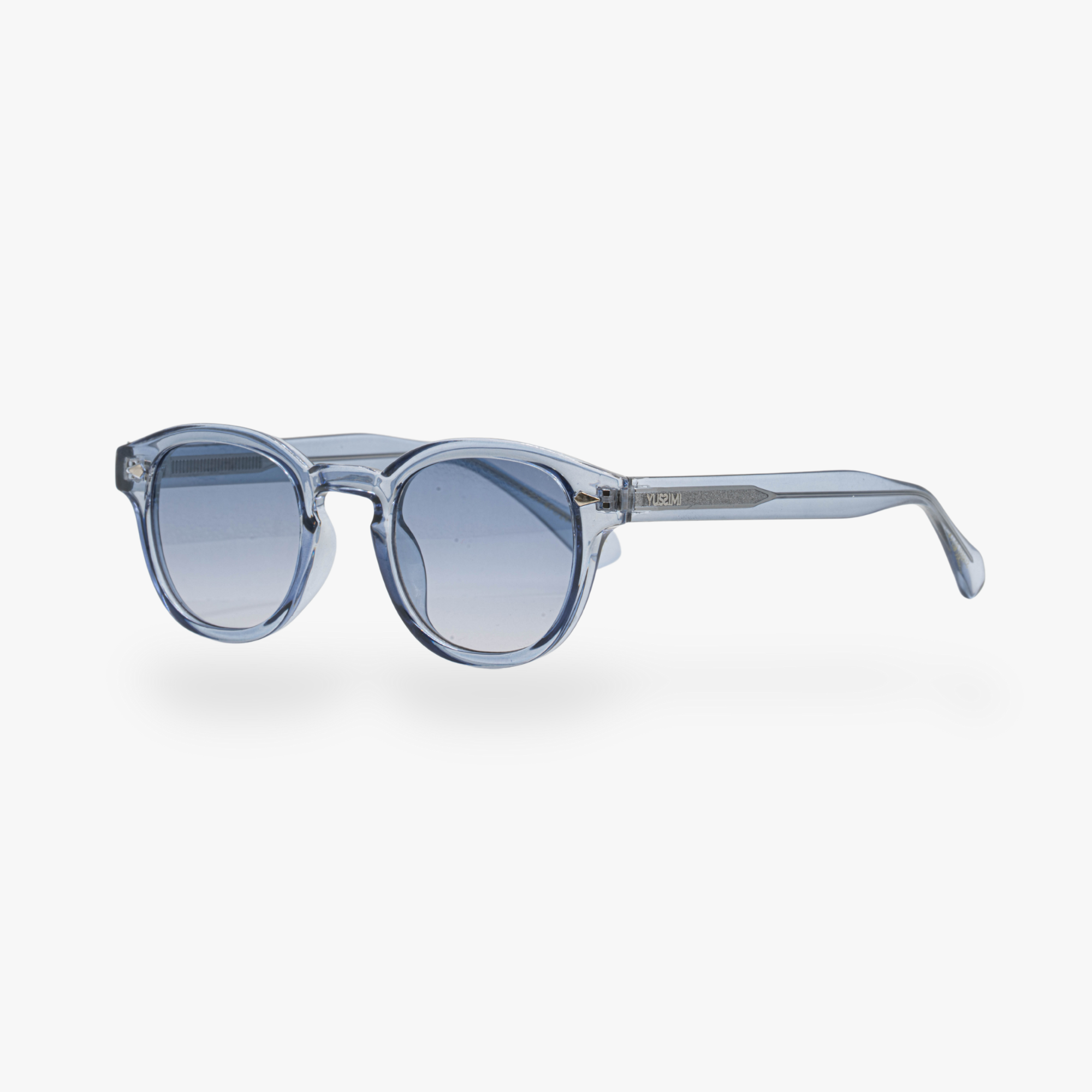 Lunettes de soleil Albert transparente bleu verres carrés dégradés bleus mixte