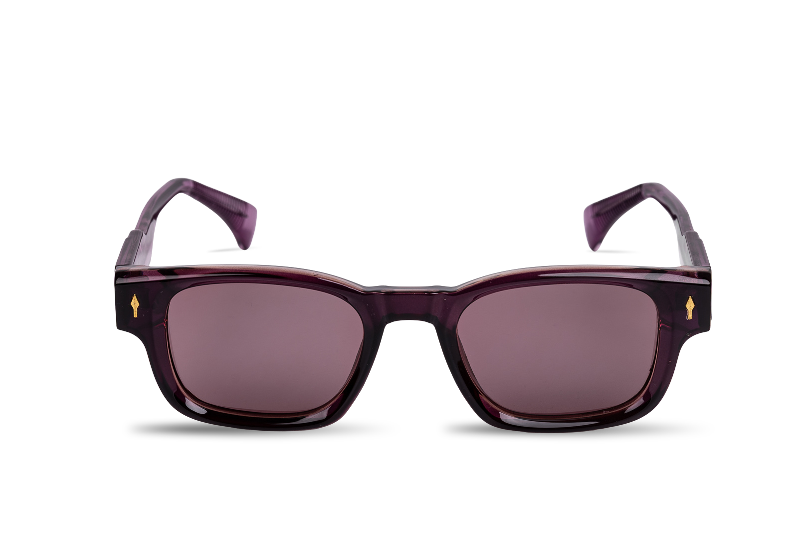 Lunettes de Soleil Charles Violet Rectangulaire Acétate Polarisées