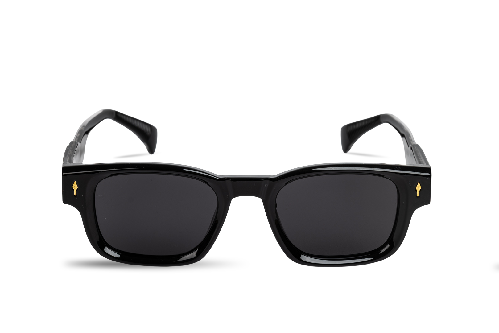 Lunettes de Soleil Charles Noir Rectangulaire Acétate Polarisées Homme