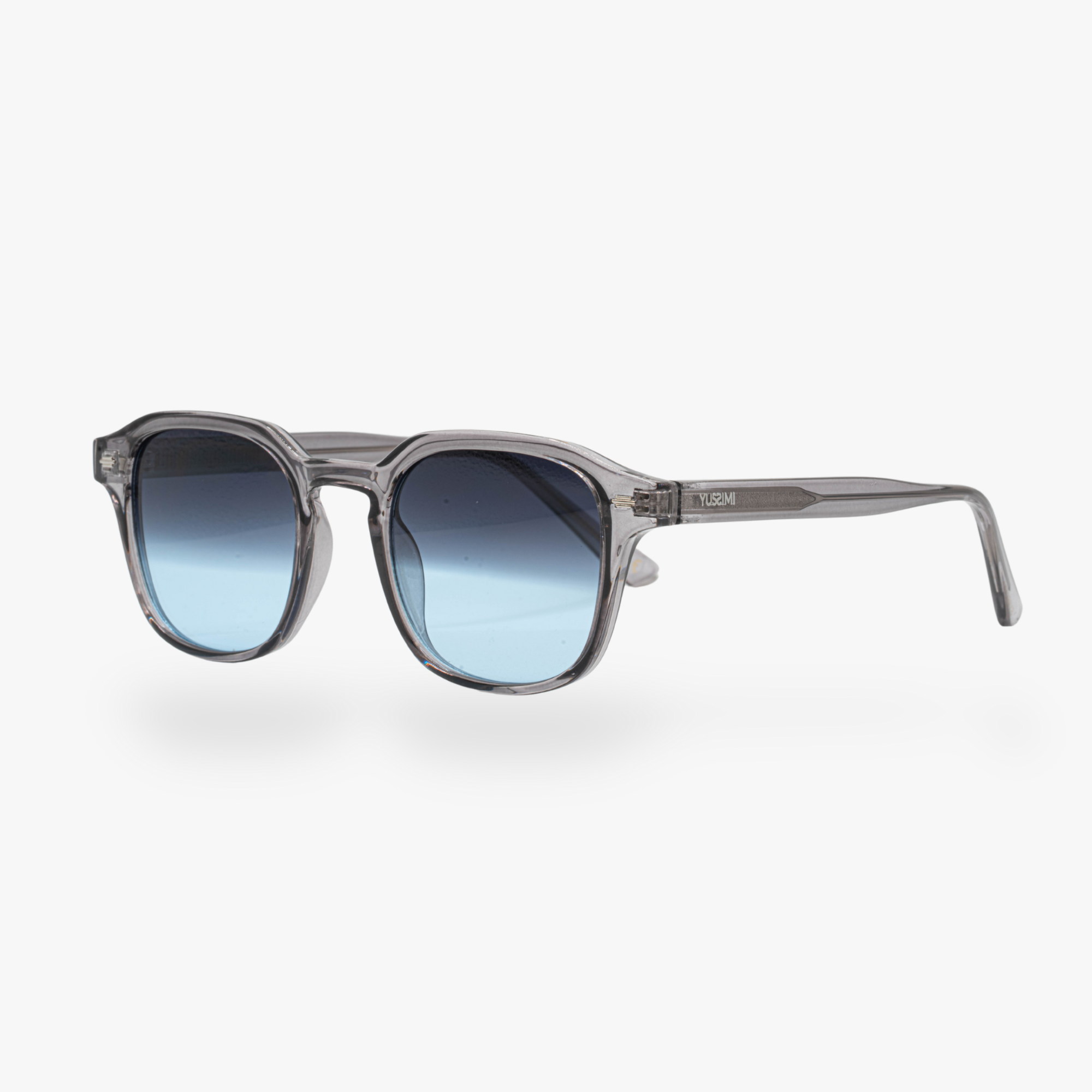 Lunettes de soleil Albert transparente noir verres dégradés bleus foncés mixte