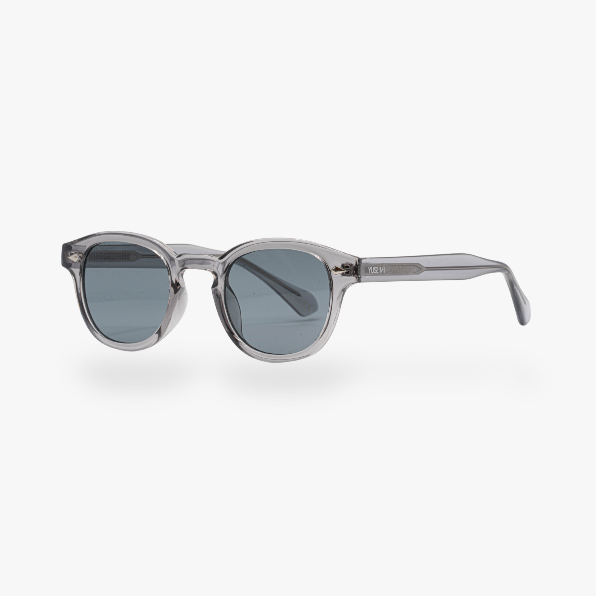 Lunettes de soleil Albert transparente noir verres carrés gris mixte