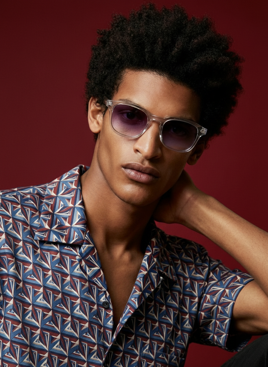 Arthur transparentes verres dégradés roses foncés