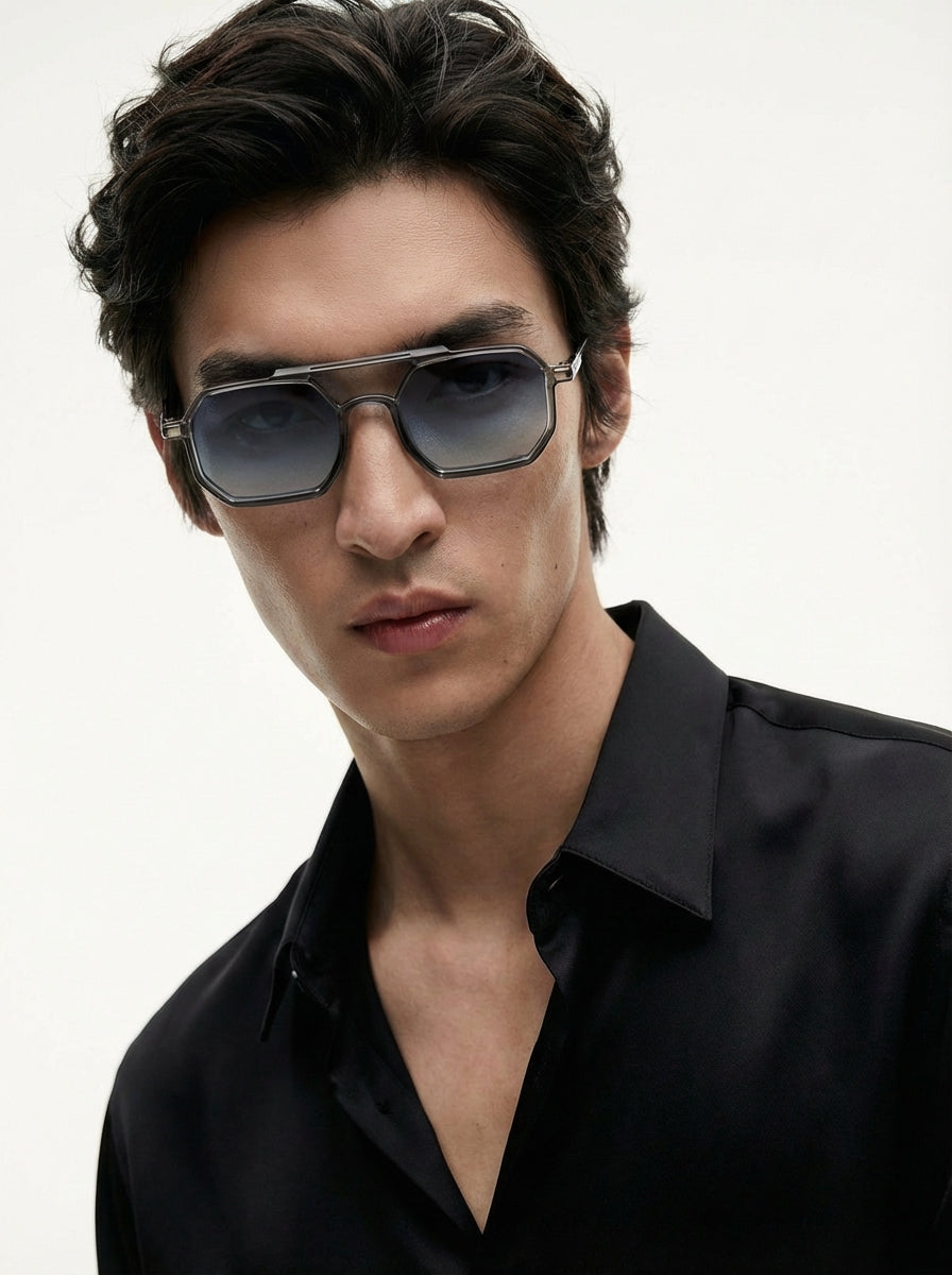 Mia grise verres dégradés bleus