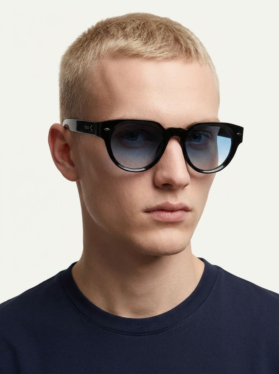 Mathis Noir / Verres dégradés bleu