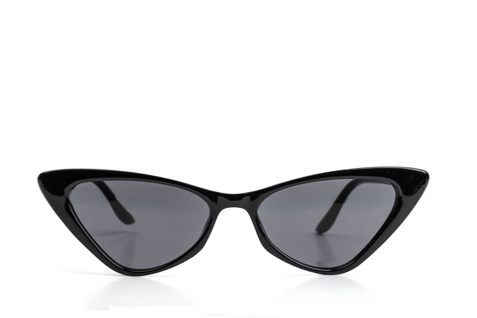 Image 1 (Vue de face): "Lunettes Anouk Noir - Vue de face - Forme oeil de chat noir"