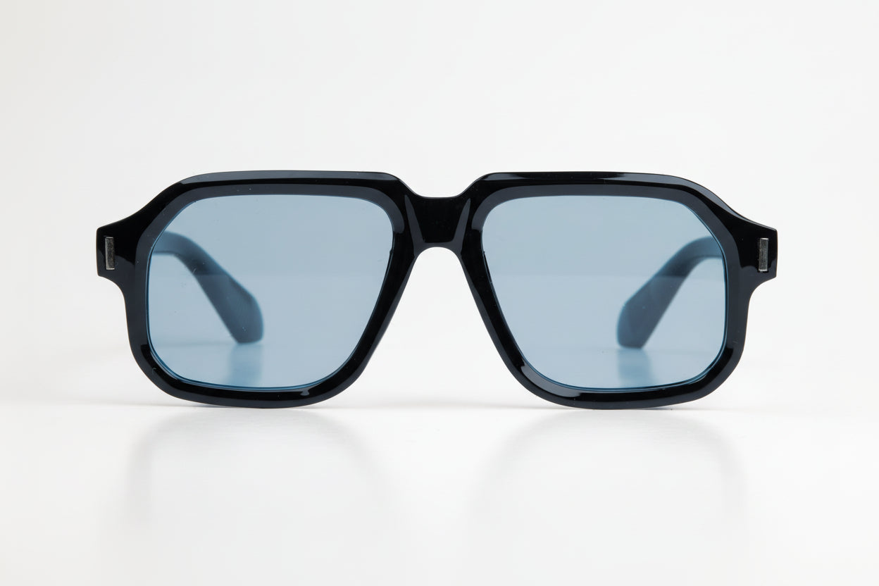 Lunettes de soleil Billy monture noire verres bleu